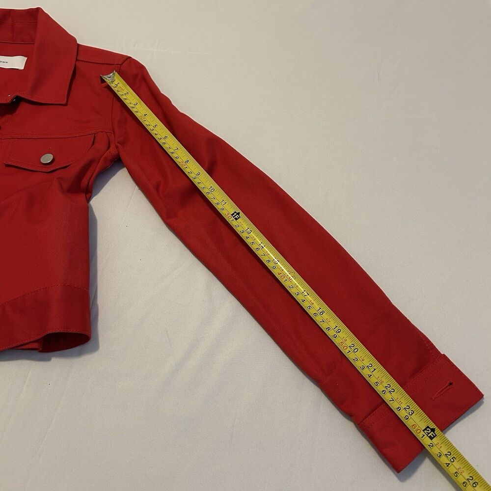 BLDWN Baldwin Sonic Jacket Red Scarlet Twill 100% Cotton - Women's XS - Picture 14 of 14